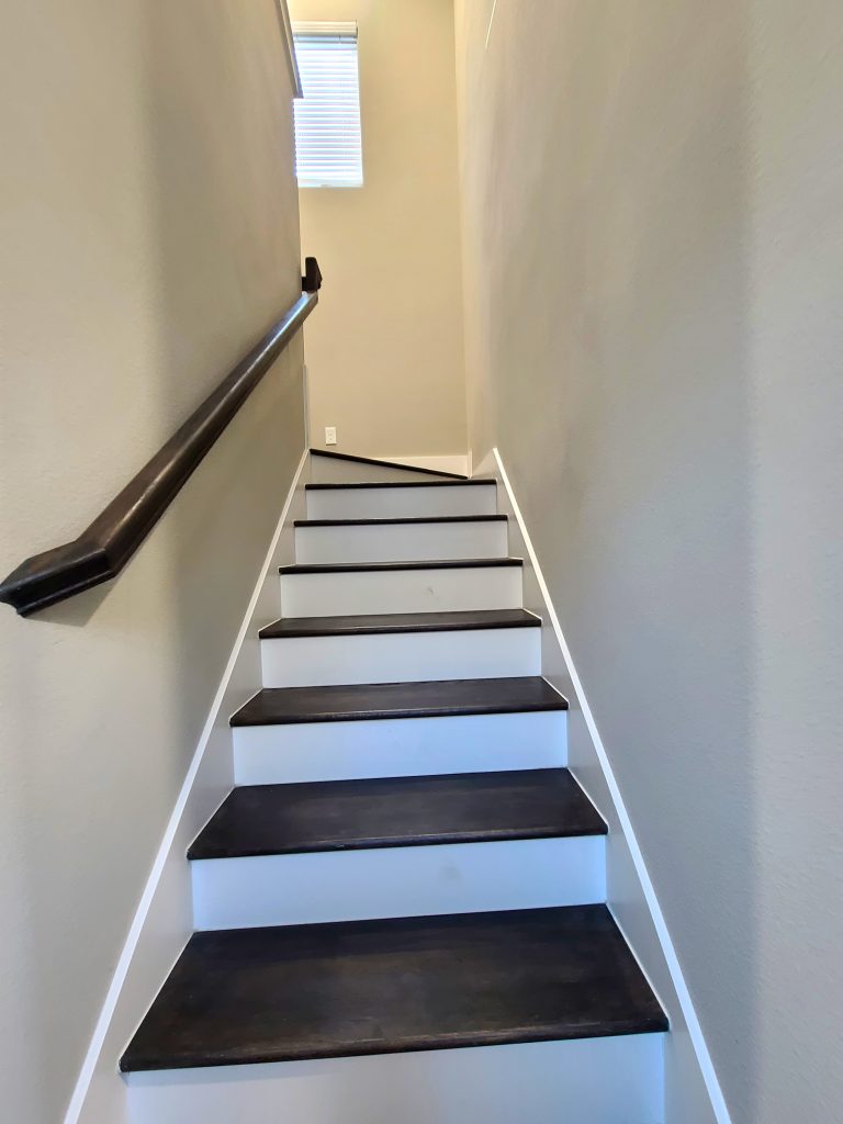 Stairway in a two-story home in Denison, Texas